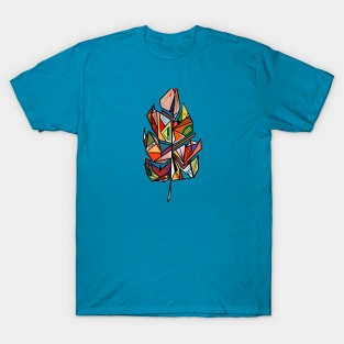 Colorful feather leaf T-Shirt